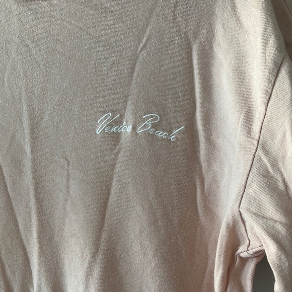 PacSun Pink Short Sleeve Tee Venice beach embroidery crew neckline 100% cotton - Picture 2 of 5